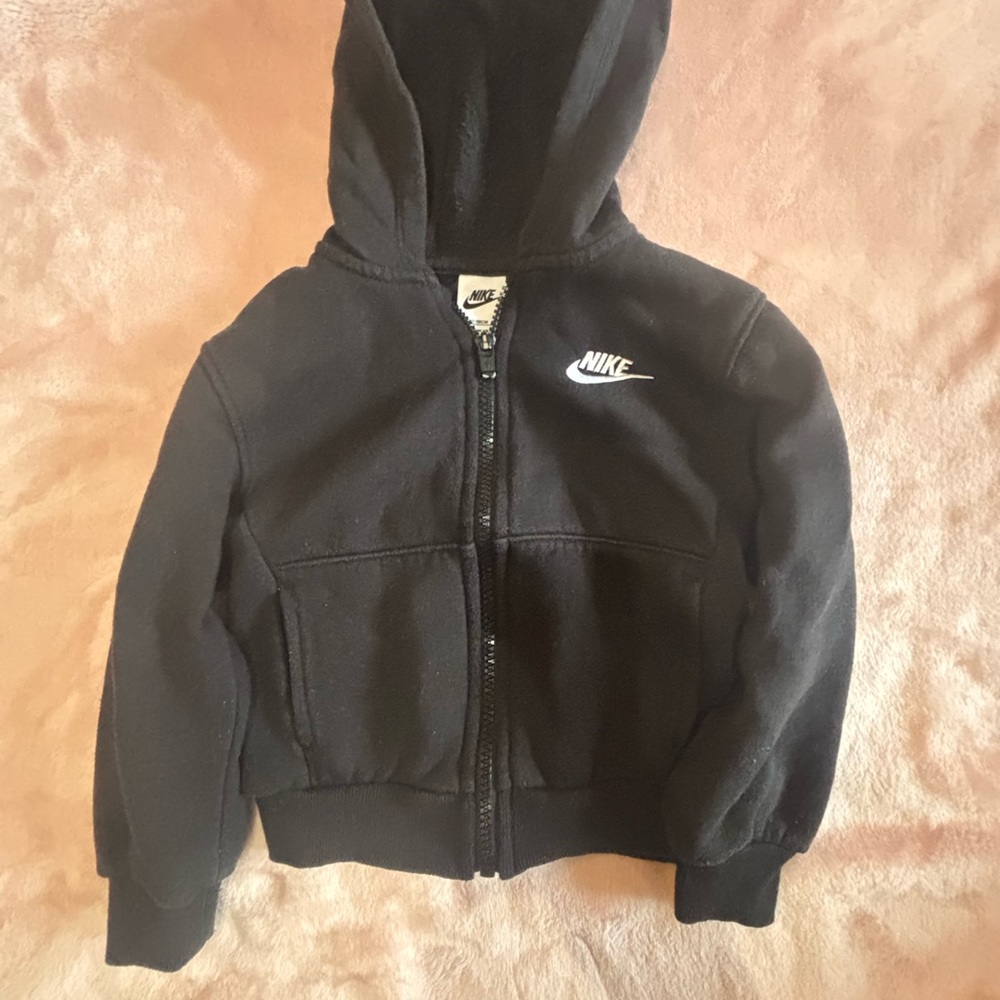 Nike Black Zip-Up Hoodie Sweatshirt